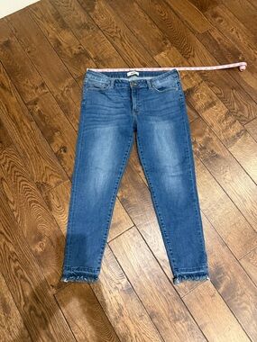 Just Black Blue Cropped Ankle Skinny Jeans